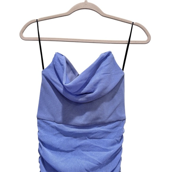 Michael Costello x REVOLVE India Midi Dress Corset Ruched Periwinkle Blue Sz XS - Picture 3 of 13